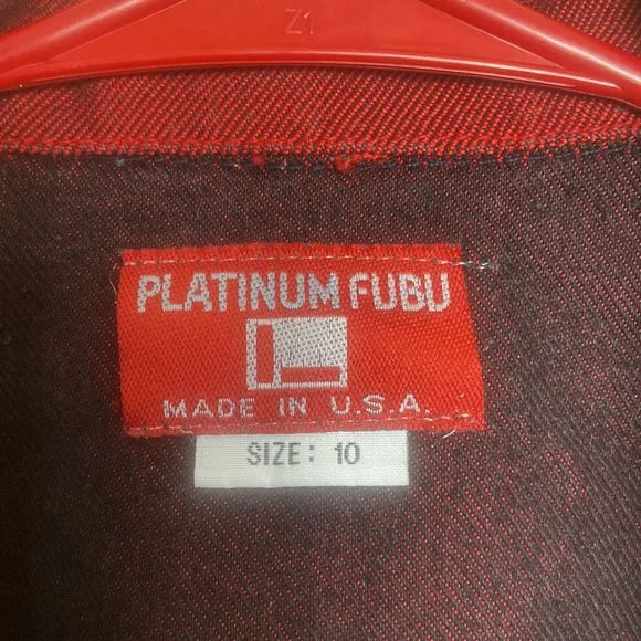 Platinum Fubu kids size 10 denim jacket - Picture 3 of 4